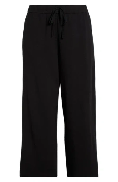 EILEEN FISHER EILEEN FISHER ORGANIC COTTON BLEND ANKLE WIDE LEG DRAWSTRING PANTS