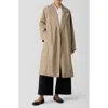 Eileen Fisher Organic Cotton Blend Trench Coat In Brown