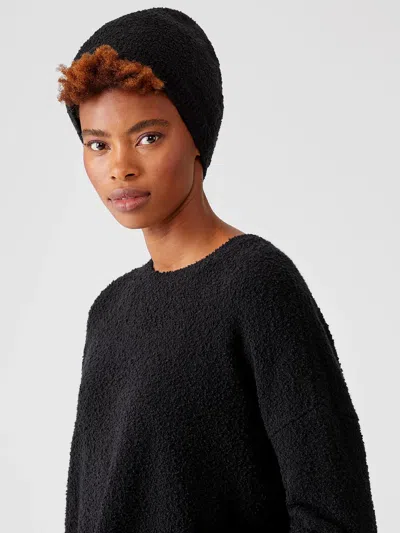 Eileen Fisher Organic Cotton Boucle Hat In Black