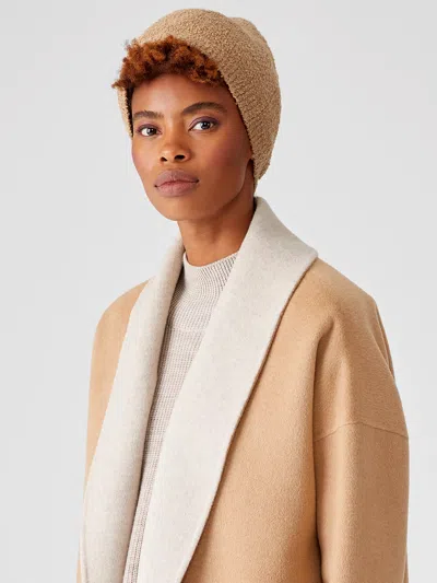 Eileen Fisher Organic Cotton Boucle Hat In Brown
