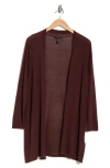 Eileen Fisher Organic Cotton Cardigan In Cassis