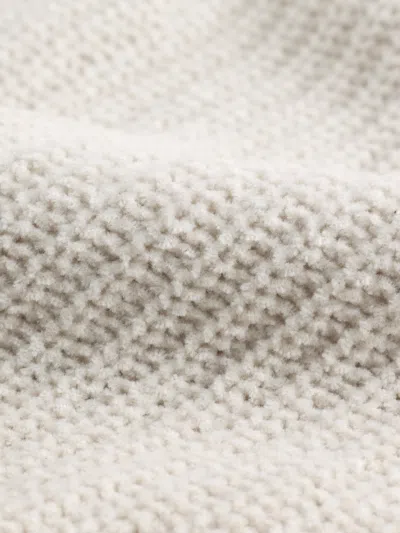 Eileen Fisher Organic Cotton Chenille Crew Neck Cardigan In Neutral