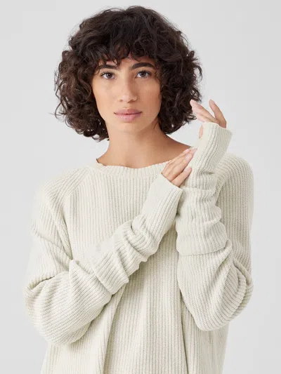 Eileen Fisher Organic Cotton Chenille Glovelettes In White
