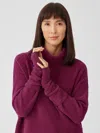 Eileen Fisher Organic Cotton Chenille Glovelettes In Burgundy
