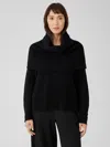 Eileen Fisher Organic Cotton Chenille Infinity Scarf In Black