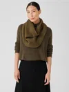 Eileen Fisher Organic Cotton Chenille Infinity Scarf In Green