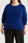 Eileen Fisher Organic Cotton Chenille Sweater In Infinity