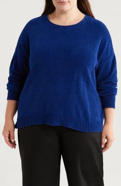 Eileen Fisher Organic Cotton Chenille Sweater In Infinity