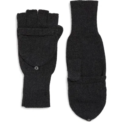 Eileen Fisher Organic Cotton Convertible Mittens In Black