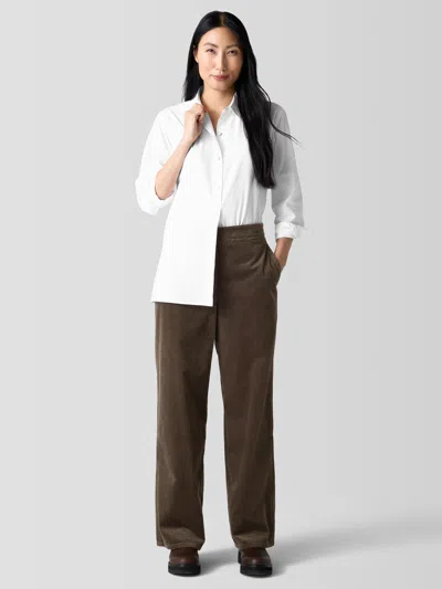 Eileen Fisher Organic Cotton Corduroy Wide-leg Pant In Multi