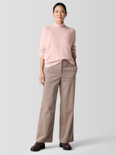 Eileen Fisher Organic Cotton Corduroy Wide-leg Pant In Pink