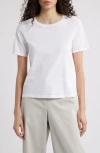 Eileen Fisher Organic Cotton Crewneck T-shirt In White