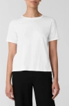 Eileen Fisher Organic Cotton Crewneck T-shirt In Black