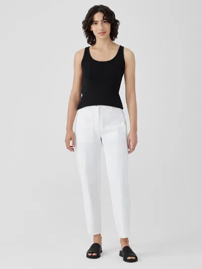 Eileen Fisher Organic Cotton Denim Lantern Jean In White