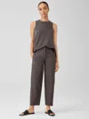 Eileen Fisher Organic Cotton Denim Lantern Pant In Gray