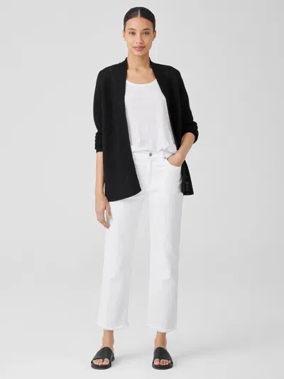 Eileen Fisher Organic Cotton Denim Straight Jean In Black