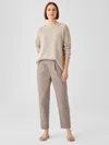Eileen Fisher Organic Cotton Denim Tapered Pant In Neutral