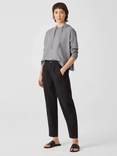 Eileen Fisher Organic Cotton Denim Tapered Pant In Black