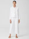 Eileen Fisher Organic Cotton Denim Wide-leg Jean In White