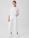 Eileen Fisher Organic Cotton Denim Wide-leg Jean In White