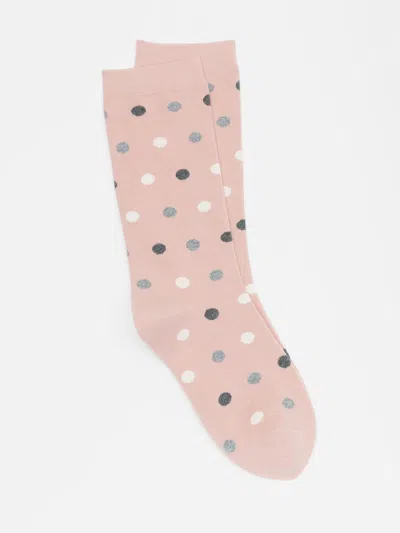 Eileen Fisher Organic Cotton Dot Sock In Pink