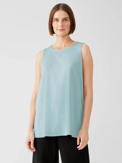 Eileen Fisher Organic Cotton Easy Jersey Round Neck Tank In Multi