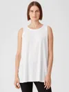 Eileen Fisher Organic Cotton Easy Jersey Round Neck Tank In White