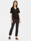 Eileen Fisher Organic Cotton Flare Cropped Jean In Black