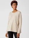 Eileen Fisher Organic Cotton French Terry Boxy Tunic In Neutral