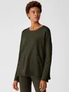 Eileen Fisher Organic Cotton French Terry Boxy Tunic In Gray