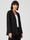 Eileen Fisher Organic Cotton French Terry Jacket In Black