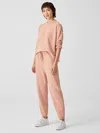 Eileen Fisher Organic Cotton French Terry Jogger Pant In Pink