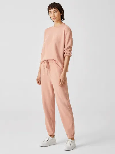 Eileen Fisher Organic Cotton French Terry Jogger Pant In Pink