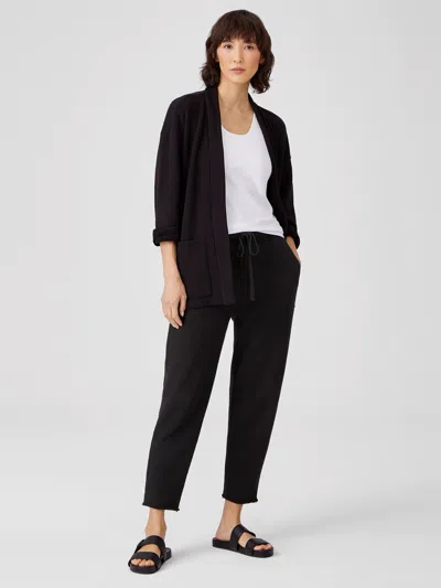 Eileen Fisher Organic Cotton French Terry Jogger Pant In Black