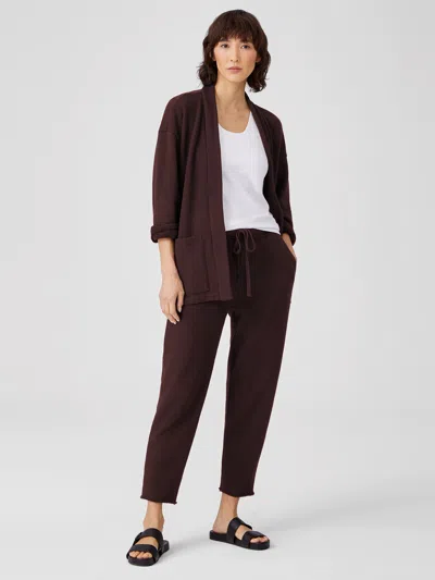 Eileen Fisher Organic Cotton French Terry Jogger Pant In Brown