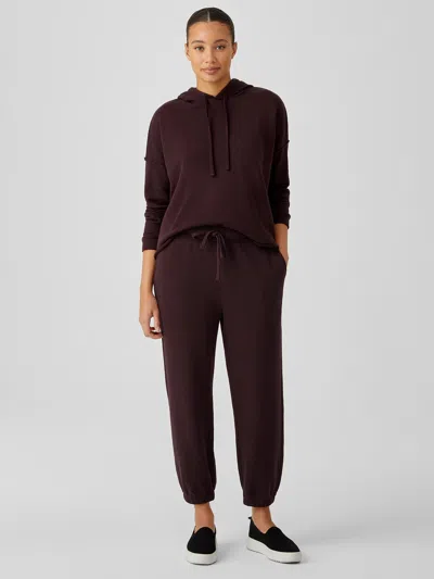Eileen Fisher Organic Cotton French Terry Jogger Pant In Purple