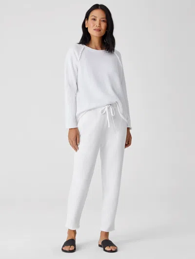 Eileen Fisher Organic Cotton French Terry Jogger Pant In White