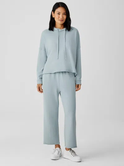 Eileen Fisher Organic Cotton French Terry Straight Pant In Gray