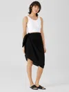 Eileen Fisher Organic Cotton Gauze Sarong In Black