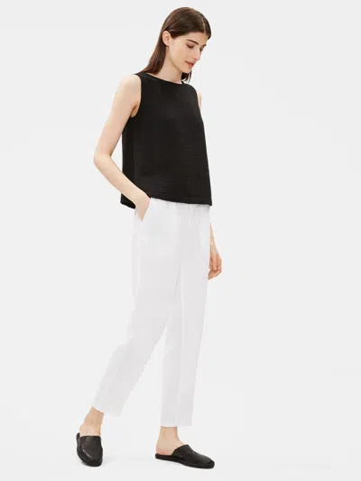 Eileen Fisher Organic Cotton Gauze Slouchy Pant In White