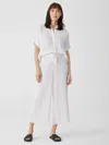 Eileen Fisher Organic Cotton Gauze Wide-leg Pant In White