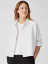 Eileen Fisher Organic Cotton Hemp Jacket In White