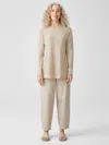 Eileen Fisher Organic Cotton Hemp Lantern Ankle Pant In Neutral