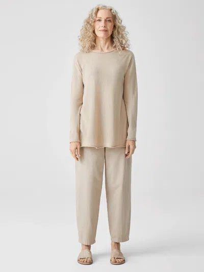 Eileen Fisher Organic Cotton Hemp Lantern Ankle Pant In Neutral