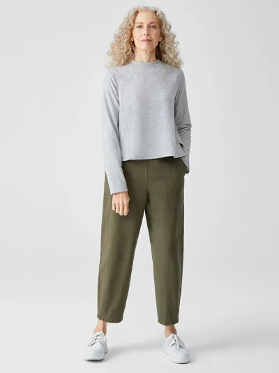 Eileen Fisher Organic Cotton Hemp Lantern Ankle Pant In Green