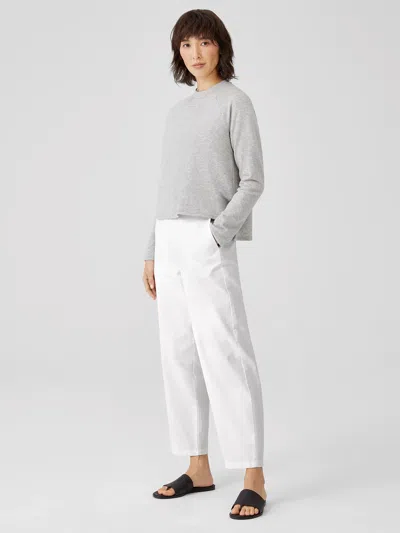 Eileen Fisher Organic Cotton Hemp Lantern Ankle Pant In White