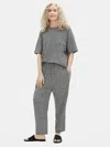Eileen Fisher Organic Cotton Hemp Melange Slouchy Pant In Gray