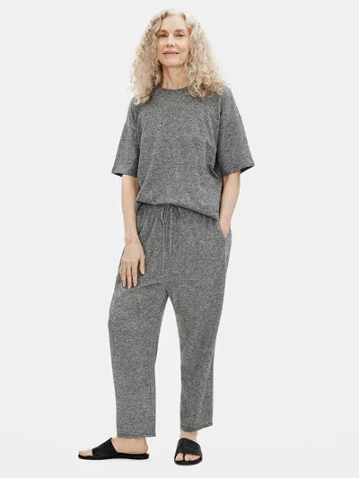 Eileen Fisher Organic Cotton Hemp Melange Slouchy Pant In Gray