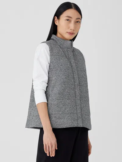 Eileen Fisher Organic Cotton Hemp Vest In Gray