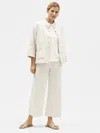 Eileen Fisher Organic Cotton Hemp Wide-leg Pant In White